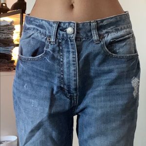 High Waisted Boyfriend Jeans